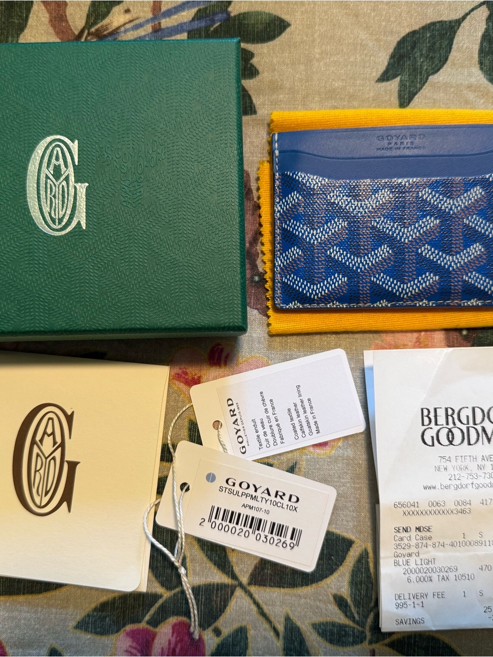 Goyard Saint Sulpice Card Holder Sky Blue Goyardine 2026